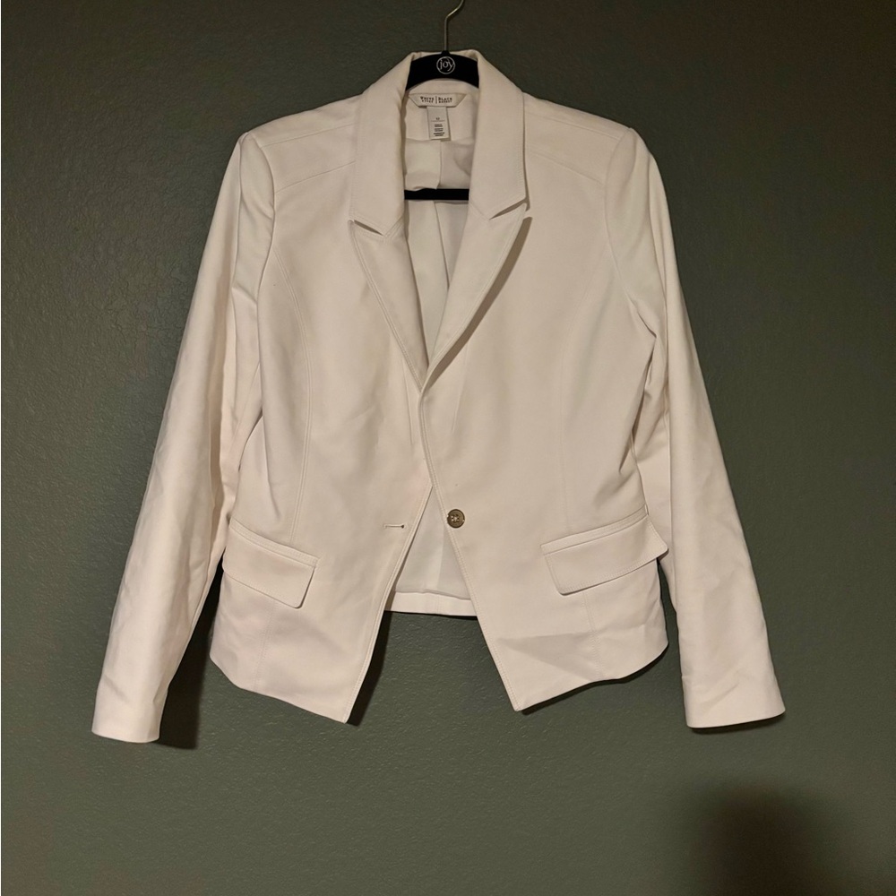 White House Black Market White Blazer